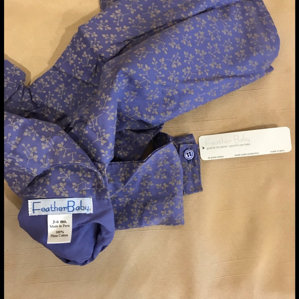 SOLD PRIVATELY Feather Baby violet grey 100% cotto - Picture 2 of 4